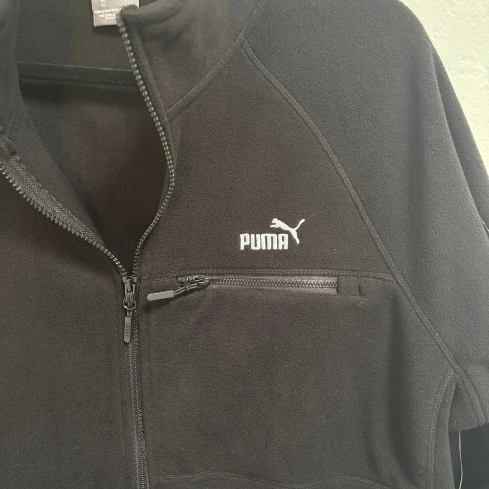 Puma Mens Polar‎ Fleece Jacket Black Raglan Sleeve Full Zip XL PFA24VM0-16585